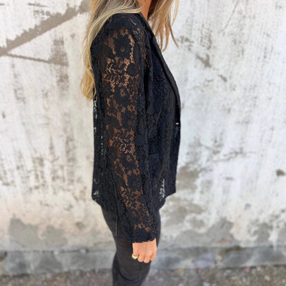 Women's Fashion Lace Shirt Suit