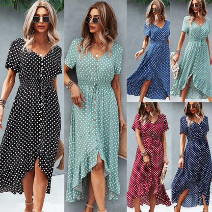 Fashion Vacation Polka Dot Swing Dress
